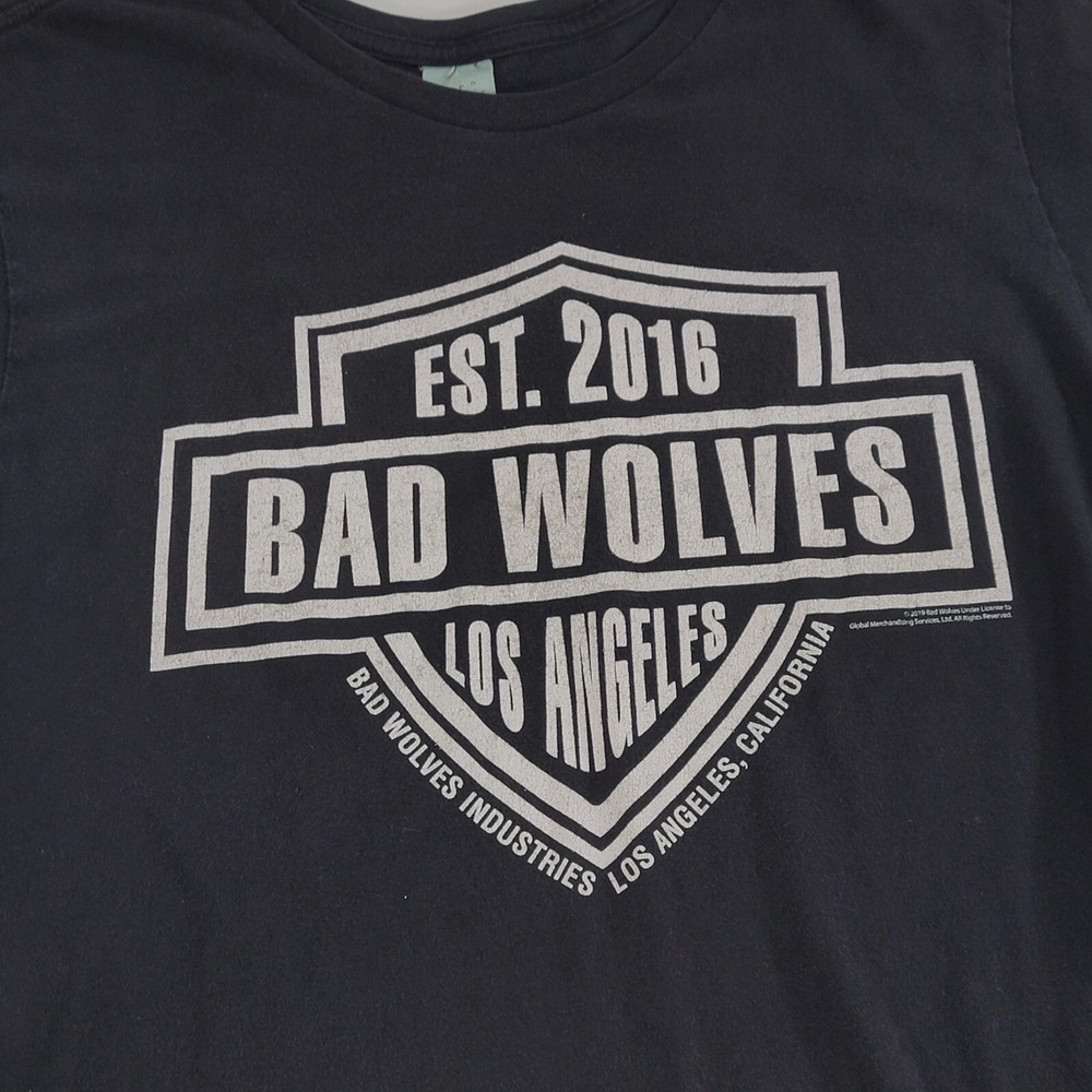 Bad Wolves Band Est. 2016 Motorcycle Shield Logo T-Shirt Men's Sz M Pacific‎ - Picture 3 of 7